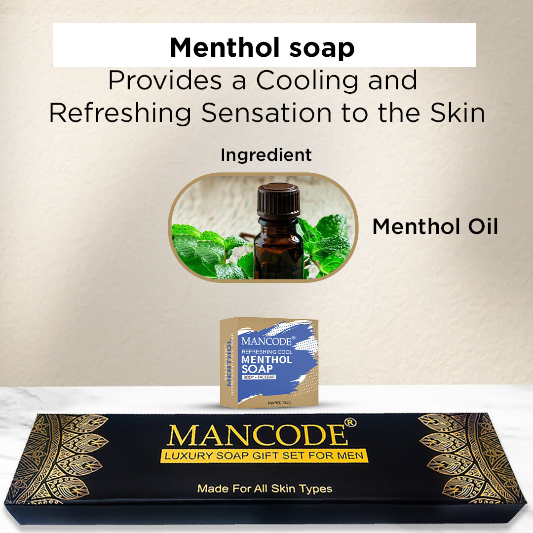 Luxury Soap Gift Set For Men_Menthol (Pack of 5)