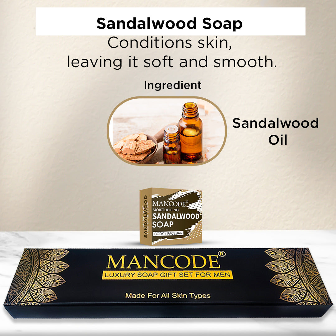 Luxury Soap Gift Set For Men_Sandalwood(Pack of 5)