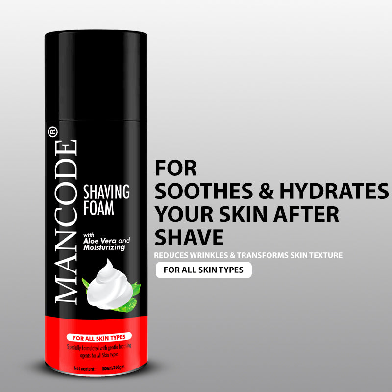 Shaving Foam for Men - 500ml Shave Foam with Aloe vera & Moisturizing