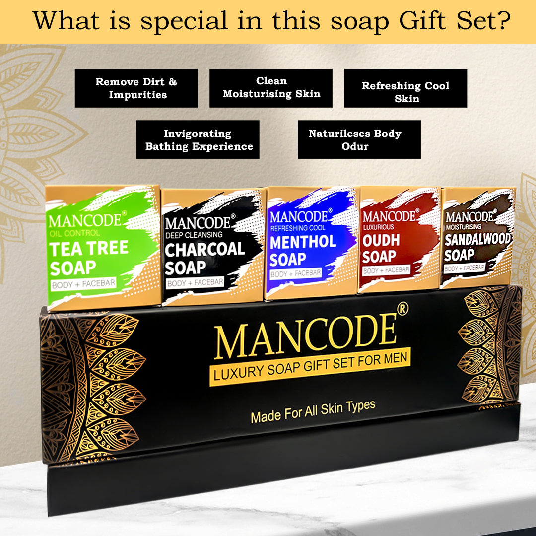 Luxury Soap Gift Set For Men_Pack of 5 (Asorted)